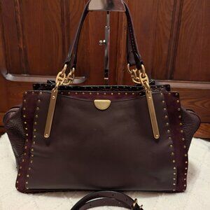 COACH Dreamer 36 Border Rivets Oxblood